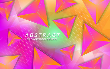 Abstract geometric background with modern colorful triangle shape.