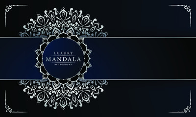 Luxury mandala background with arabesque pattern arabic islamic east style for Wedding card, book cover.	

