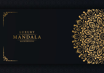 Luxury mandala background with arabesque pattern arabic islamic east style for Wedding card, book cover.	
