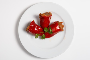 Spanish cuisine.Stuffed peppers.
