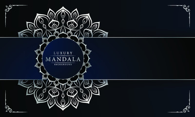 Luxury mandala background with arabesque pattern arabic islamic east style for Wedding card, book cover.	
