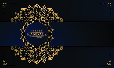 Luxury mandala background with arabesque pattern arabic islamic east style for Wedding card, book cover.	
