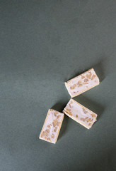 nougat halva on the background