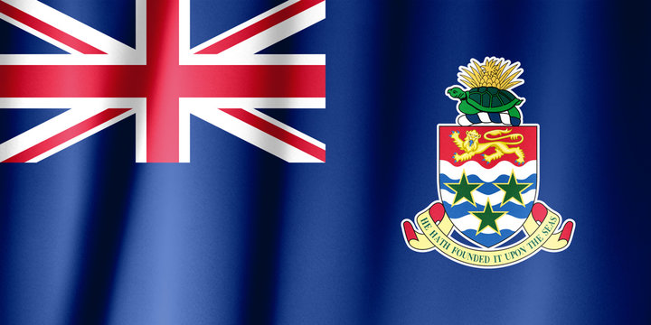 Cayman Islands Waving Flag realistic - Powered by Adobe