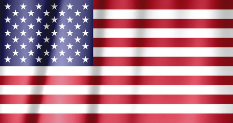 Fototapeta premium Closeup of rippled American flag