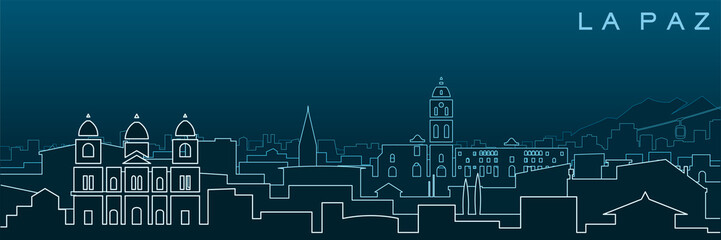 La Paz Multiple Lines Skyline and Landmarks