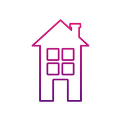 stay home concept, house icon, gradient style