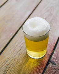 Beer Photography | Lager Pint on Picnic Table | Craft Beer, Brewery