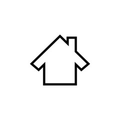 Home Icon, House pictogram, Line Homepage symbol in outline style on white background