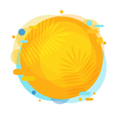 Summer Poster Speech Bubble Isolated White Background