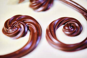 confectionery patterns made of chocolate
