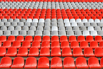 Empty seats in the stands of the arena