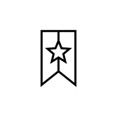 Bookmark Icon in outline style on white background