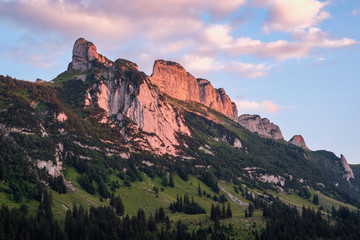 Abendrot Alpen Berge Schweiz
