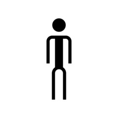 People icon template, Persons symbol vector sign in black flat shape design isolated on white background