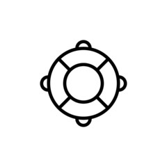 life buoy icon, safety icon icon template, sea belt sign help symbol vector in outline style isolated on white background