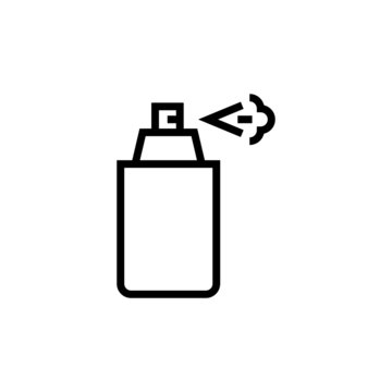 recommend clip art: Spray icon template, bottle spray symbol vector sign in outline style isolated on white background
