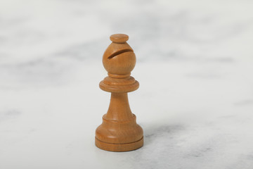 chess wood bishop one piece for playing