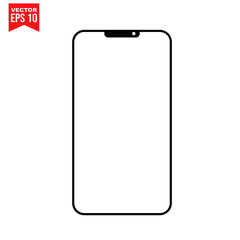 mobile phone with blank screen Icon symbol Flat vector illustration for graphic and web design.