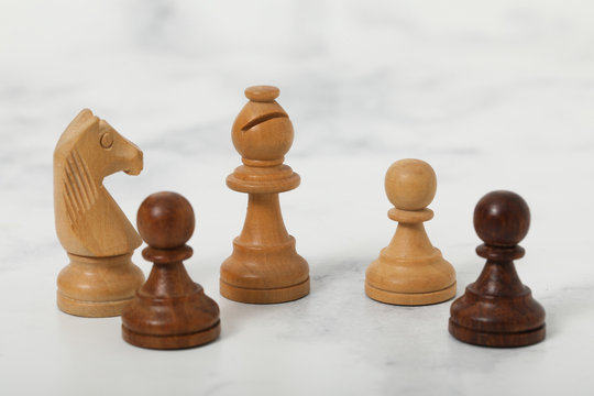 Premium Photo  Fantasy chess horses on a chessboard generative ai