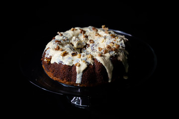 Freshly baked carrot cake