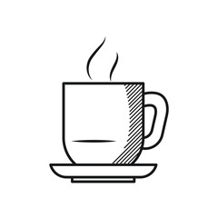 coffee mug icon, line style