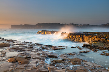 Coastal Sunrise Seascape from Rock Platform