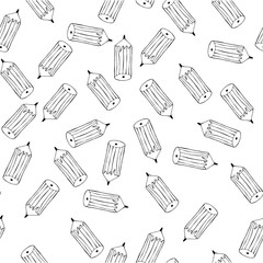 seamless pattern simple pencils, coloring background for design