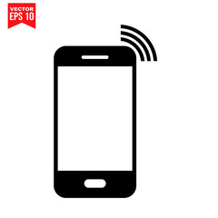 phone mobile  signal wifi Icon symbol Flat vector illustration for graphic and web design.	