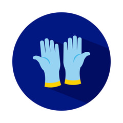 cleaning gloves icon, block style