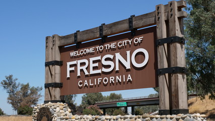 Obraz premium Fresno California Welcome Sign