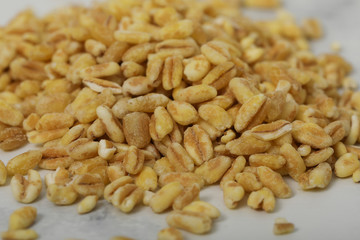 Wheat Grains on white backgraound vegetarian food