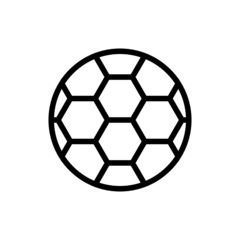 Obraz premium Football ball icon, Soccer ball symbol in outline style on white background