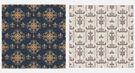 Vintage seamless pattern. Samples for textiles, fabrics and interior design.