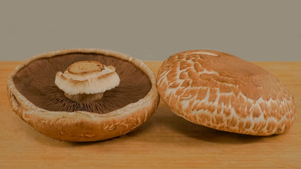 Healthy Organic Raw Portobello Mushroom Caps