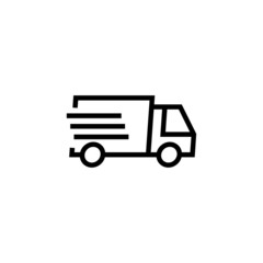 Express delivery vector icon in outline style icon, isolated on white background
