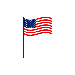 United State of America flag. Vector illustration.