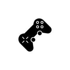 Game console vector icon in black flat shape design, isolated on white background
