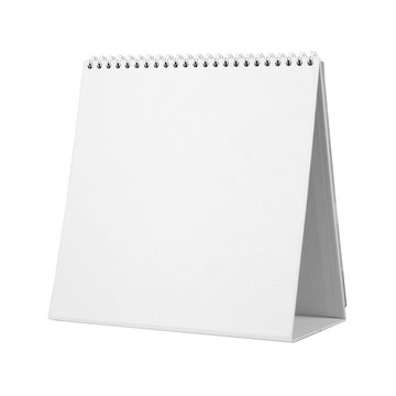 Blank desktop calendar template isolated on white