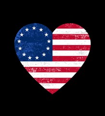 Distressed Betsy Ross Flag Heart



, Victory 1776