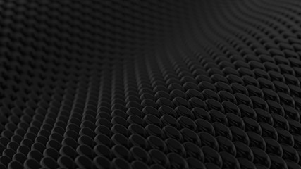 3D Abstract premium Geometric Pattern. Metallic black scales armour background. Render for video, poster, website design, streaming, banner. Modern abstract. Fish Snake Scale Texture Illustration