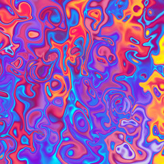 abstract vibrant violet blue red background, liquid marbling texture, ripples. Trendy design