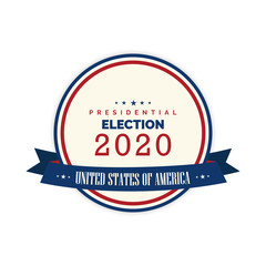 Campaign button of presidential elections 2020