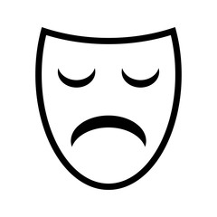 Mask icon vector. White background