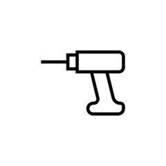 hammer drill hand icon - From Working tools, Construction and Manufacturing icons, equipment icons in outline, lineart style on white background