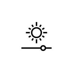 Lightness vector icon, lightness icon symbol sign in outline, lineart style on white background