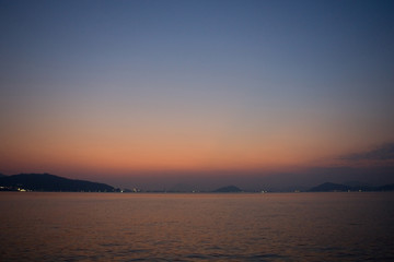 青空と雲と夕陽