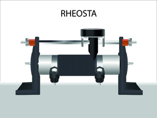 rheosta adjustment used to change the current density in the electrical circuit. electronic circuit.  reosta, rheostat for physics lesson