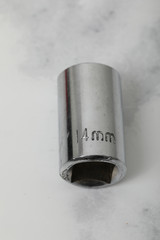 Wrench on white background metal tool for industrie