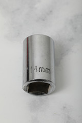 Wrench on white background metal tool for industrie